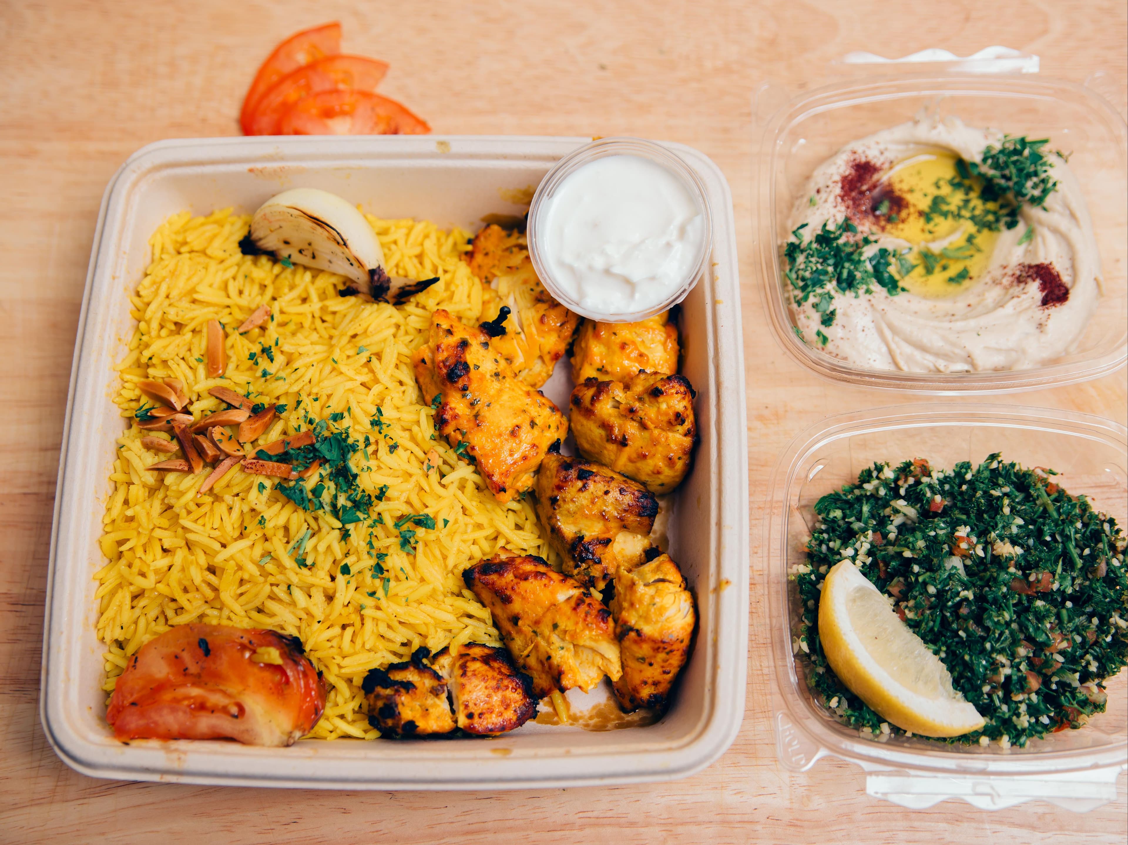 Spicy Chicken Kabob Entree